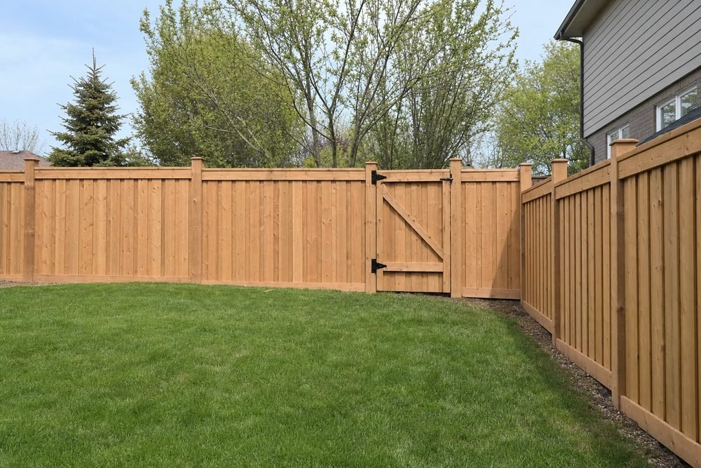 New cedar privacy fence after installation by BK Fence Experts in Fayetteville, NC